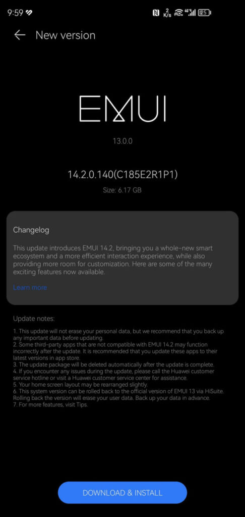 Huawei Mate Xs 2 EMUI 14.2